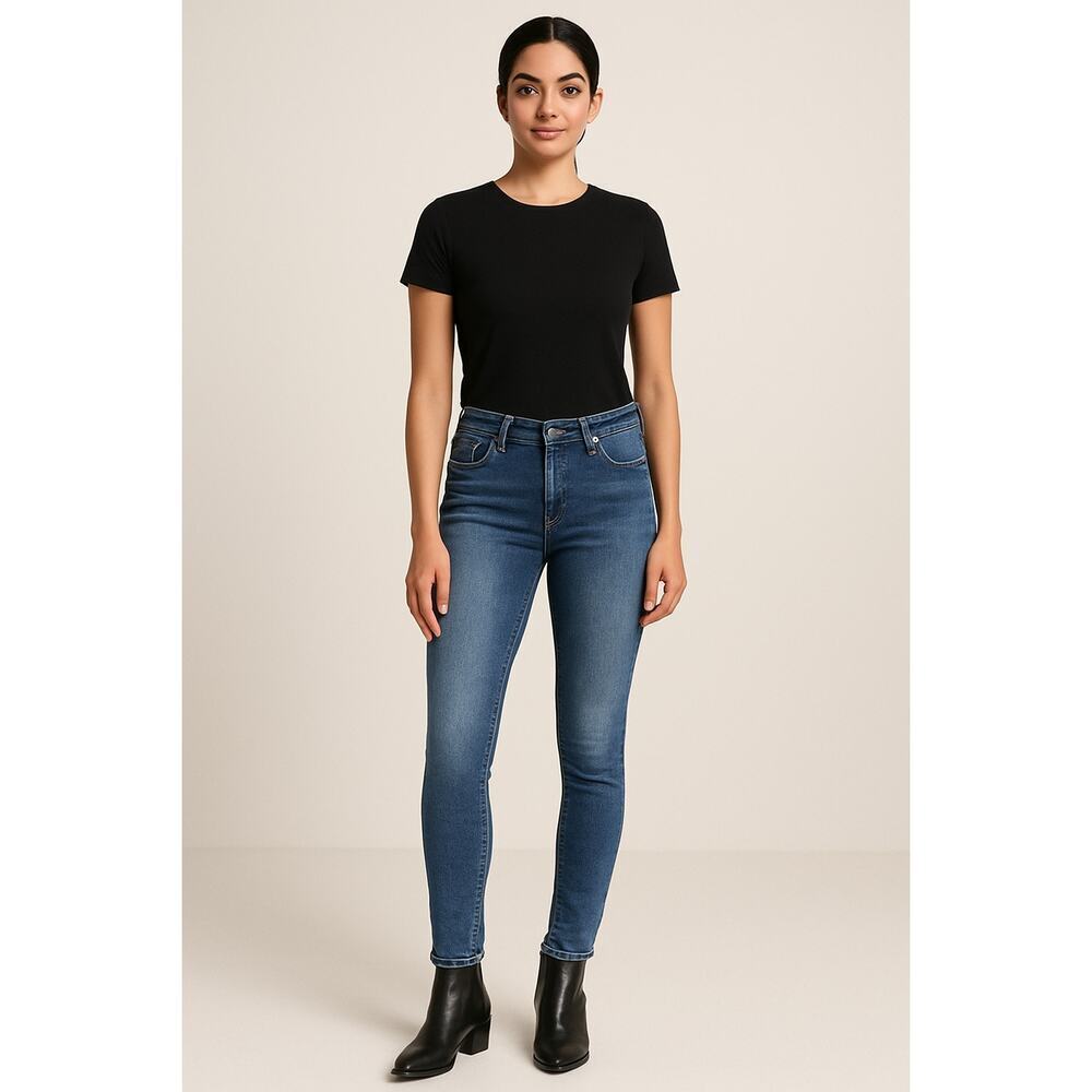 The Kooples Short Fit Skinny Jeans Size 29 Blue Denim Skull Detail